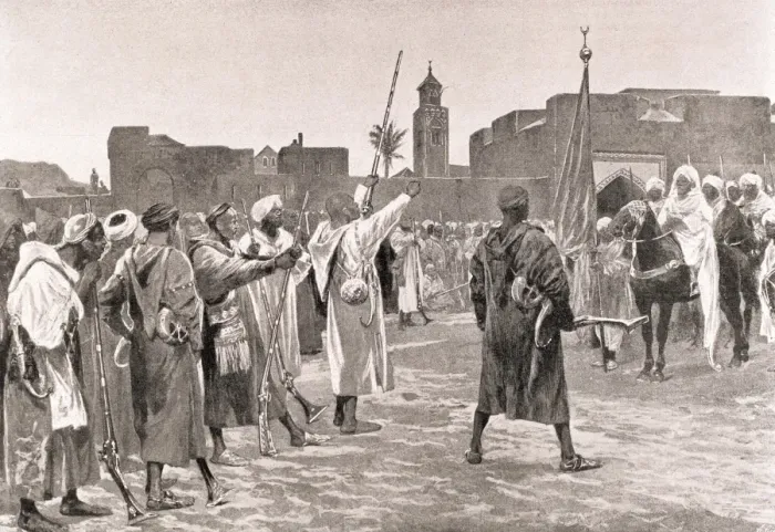 Framed Print : Disturbances in Morocco Framed Print : Disturbances in Morocco