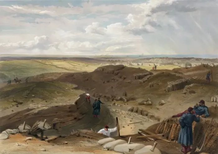 Framed Print : Ditch of the Malakoff, battery gervais and rear of the redan Framed Print : Ditch of the Malakoff, battery gervais and rear of the redan