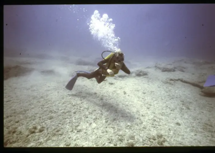 Framed Print : Diver on the seabed Framed Print : Diver on the seabed