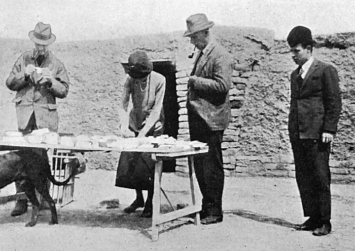 Framed Print : Dividing the Finds - Iraq - Archaeology - Gertrude Bell Framed Print : Dividing the Finds - Iraq - Archaeology - Gertrude Bell