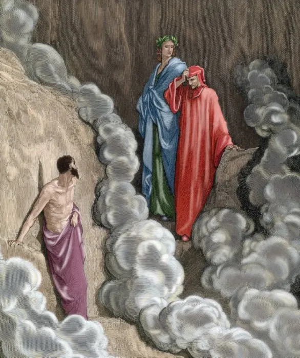 Framed Print : Divine Comedy. Sixteenth Canto of the Purgatory. Who are you Framed Print : Divine Comedy. Sixteenth Canto of the Purgatory. Who are you