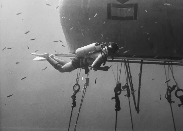 Framed Print : Diving, Malta 1969 Framed Print : Diving, Malta 1969