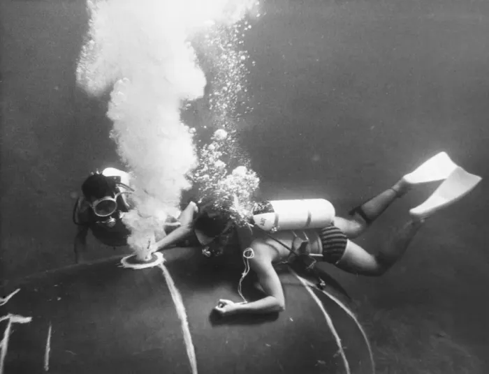 Framed Print : Diving, Malta 1969 Framed Print : Diving, Malta 1969