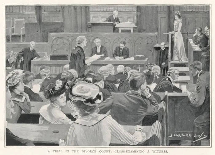 Framed Print : DIVORCE COURT 1900 Framed Print : DIVORCE COURT 1900