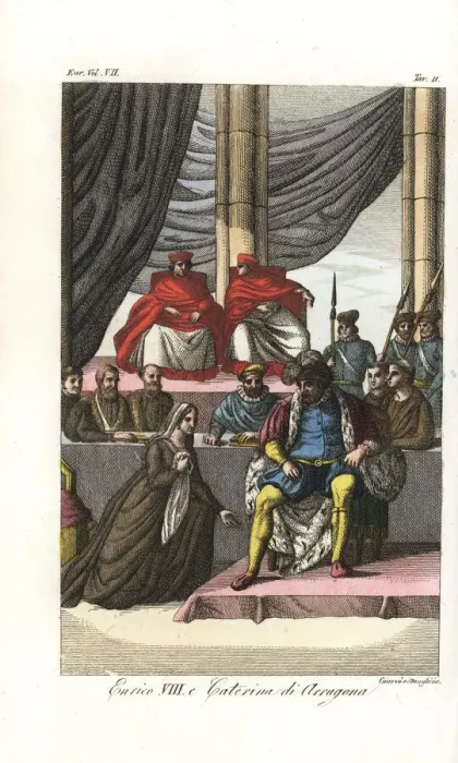 Framed Print : Divorce of King Henry VIII and Catherine of Aragon Framed Print : Divorce of King Henry VIII and Catherine of Aragon