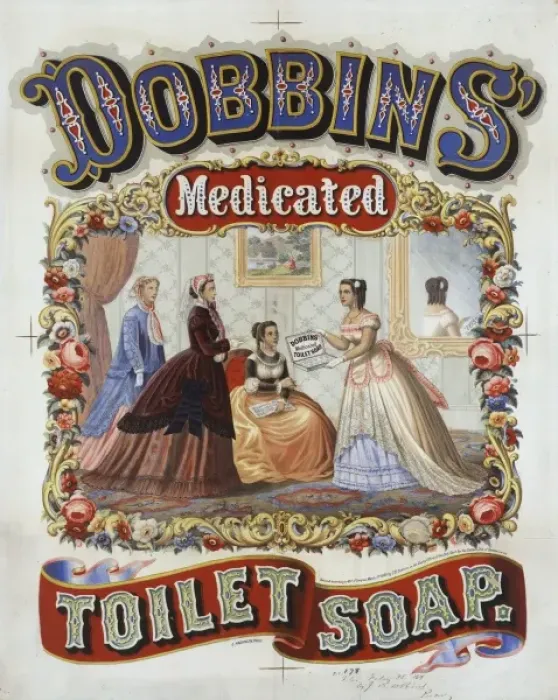 Framed Print : Dobbins medicated toilet soap Framed Print : Dobbins medicated toilet soap