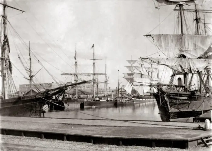 Framed Print : Docks at Adelaide, Australia, circa 1880 Framed Print : Docks at Adelaide, Australia, circa 1880