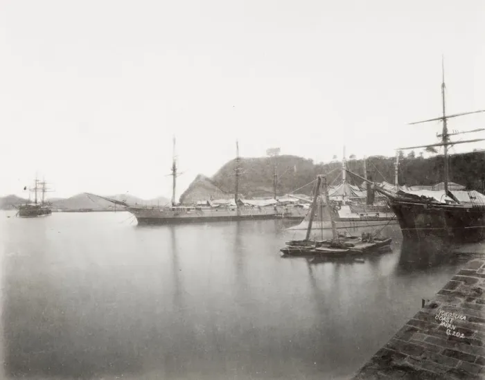 Framed Print : Docks and ships at Yokosuka, Japan Framed Print : Docks and ships at Yokosuka, Japan