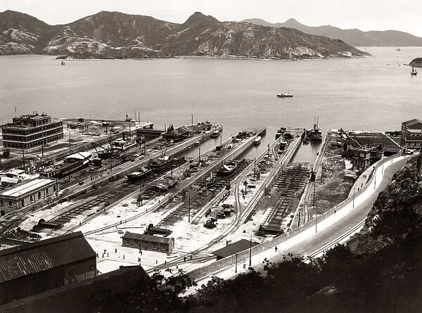 Dockyard in Hong Kong, c. 1930 s