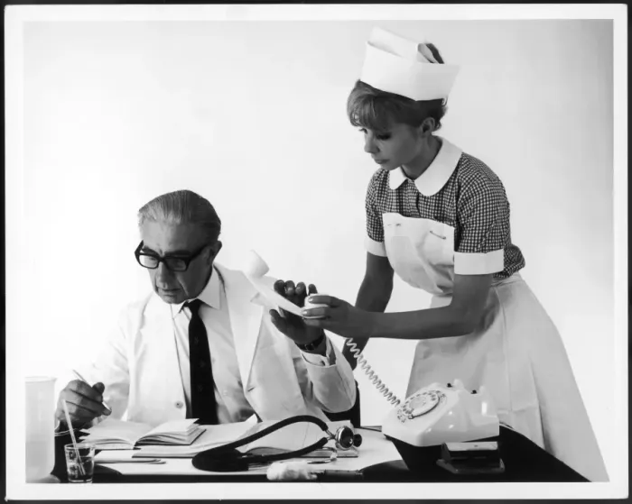 Framed Print : Doctor Checks his Diary Framed Print : Doctor Checks his Diary