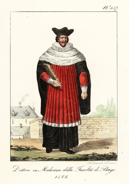 Framed Print : Doctor at the Faculty of Medicine, 1586
