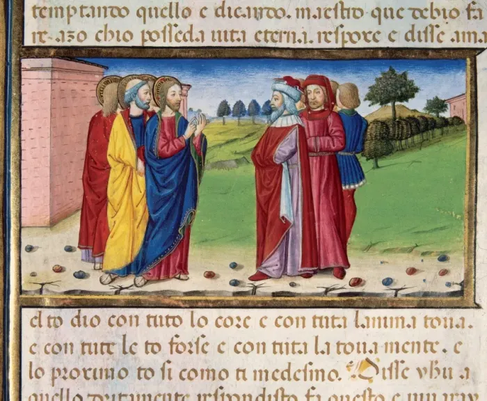 Framed Print : A doctor of the law asks Jesus what he must do to get eterna Framed Print : A doctor of the law asks Jesus what he must do to get eterna
