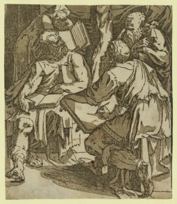 Framed Print : Four doctors of the church(?)