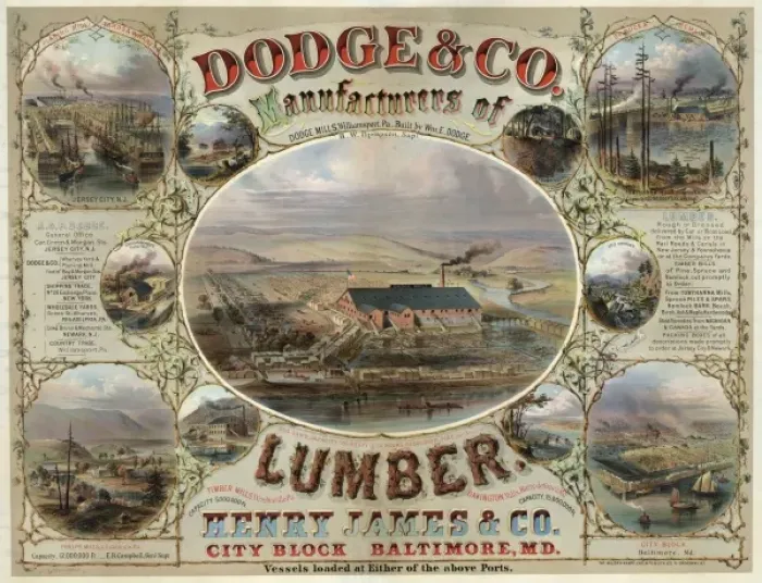 Framed Print : Dodge & Co. Manufacturers of lumber Framed Print : Dodge & Co. Manufacturers of lumber