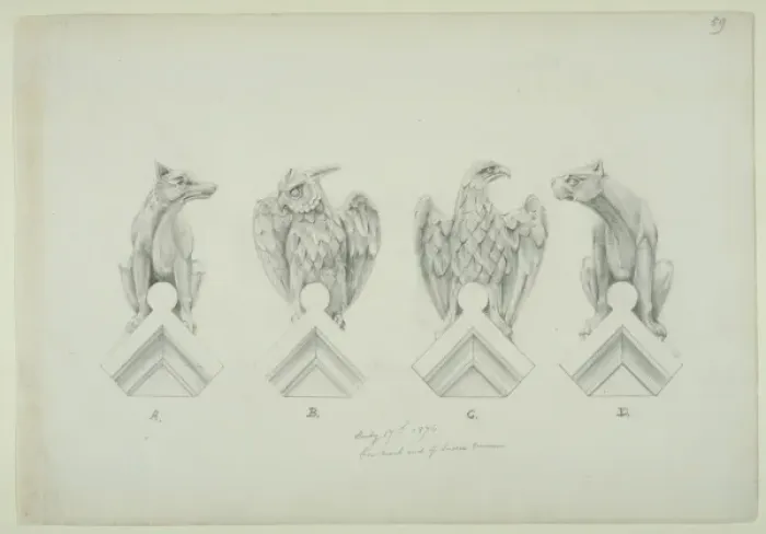 Framed Print : Dog, owl and eagle design Framed Print : Dog, owl and eagle design