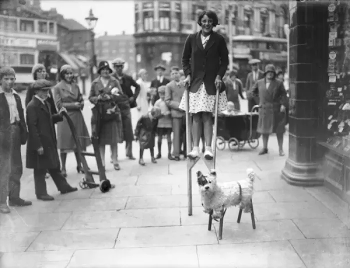 Framed Print : Dog on Stilts Framed Print : Dog on Stilts