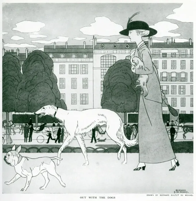 Framed Print : Out with the dogs 1913 Framed Print : Out with the dogs 1913