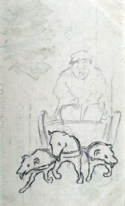 Framed Print : Three dogs pulling a cart Framed Print : Three dogs pulling a cart