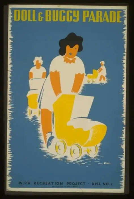 Framed Print : Doll & buggy parade - WPA recreation project, Dist. No. 2 Do Framed Print : Doll & buggy parade - WPA recreation project, Dist. No. 2 Do