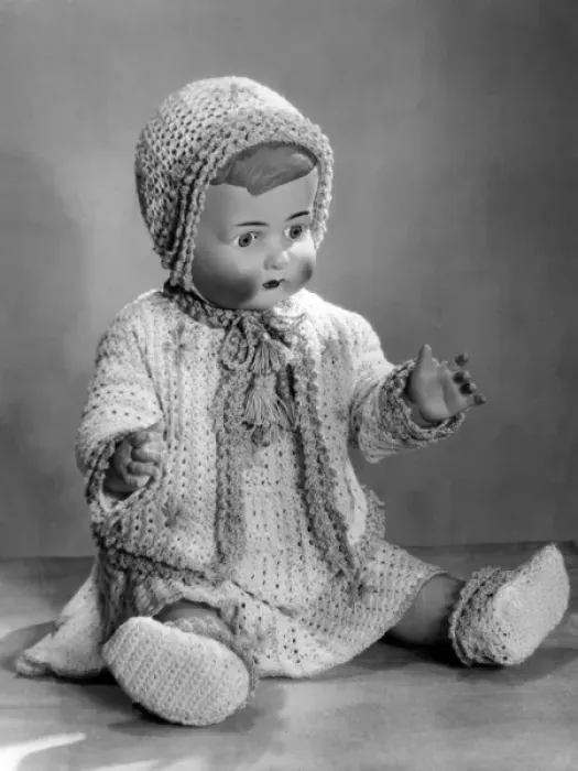 Framed Print : Doll in Knitwear Framed Print : Doll in Knitwear