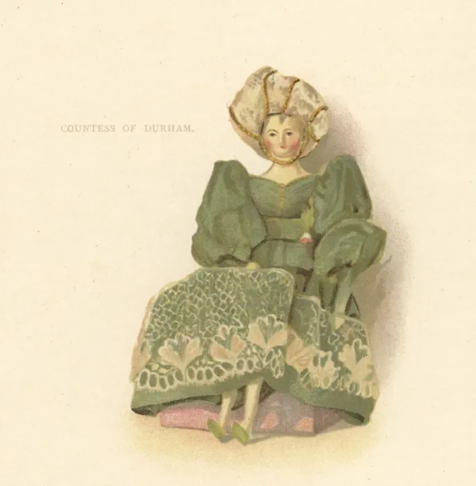 Framed Print : Doll representing courtier Juno, Countess of Durham Framed Print : Doll representing courtier Juno, Countess of Durham