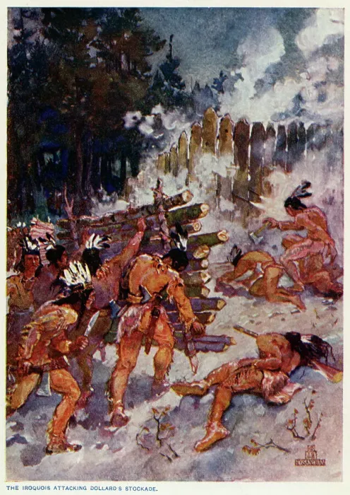 Framed Print : DOLLARD FIGHTS IROQUOIS Framed Print : DOLLARD FIGHTS IROQUOIS