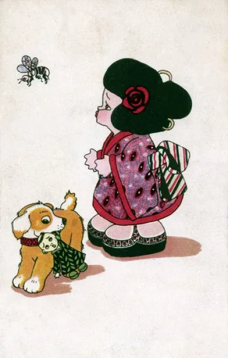 Framed Print : Dollie Goo Goo watched a bumble bee Framed Print : Dollie Goo Goo watched a bumble bee