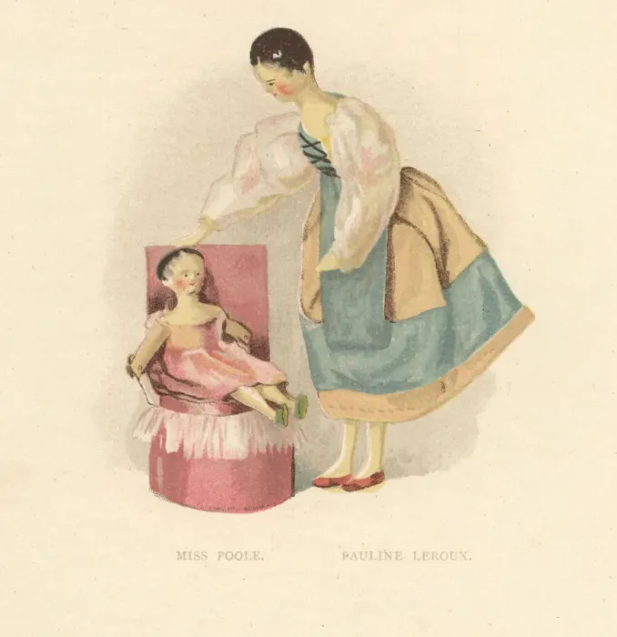 Framed Print : Dolls of ballet dancer Pauline Leroux and child actress Framed Print : Dolls of ballet dancer Pauline Leroux and child actress