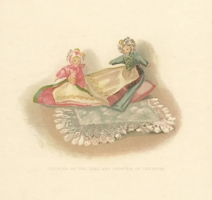 Framed Print : Dolls of the children of the Earl and Countess of Leicester Framed Print : Dolls of the children of the Earl and Countess of Leicester