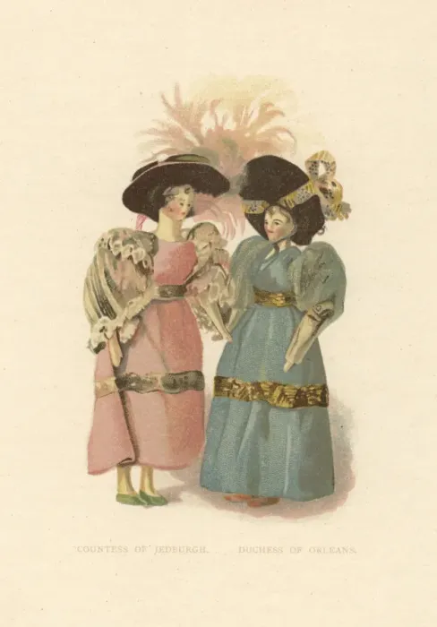 Framed Print : Dolls of courtiers Countess of Jedburgh and Duchess Framed Print : Dolls of courtiers Countess of Jedburgh and Duchess