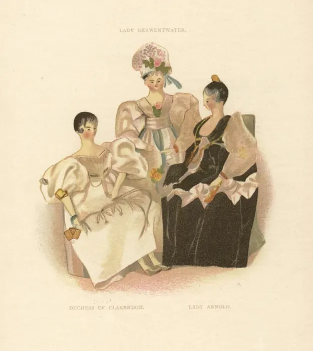 Framed Print : Dolls of courtiers dressed by Princess Victoria Framed Print : Dolls of courtiers dressed by Princess Victoria