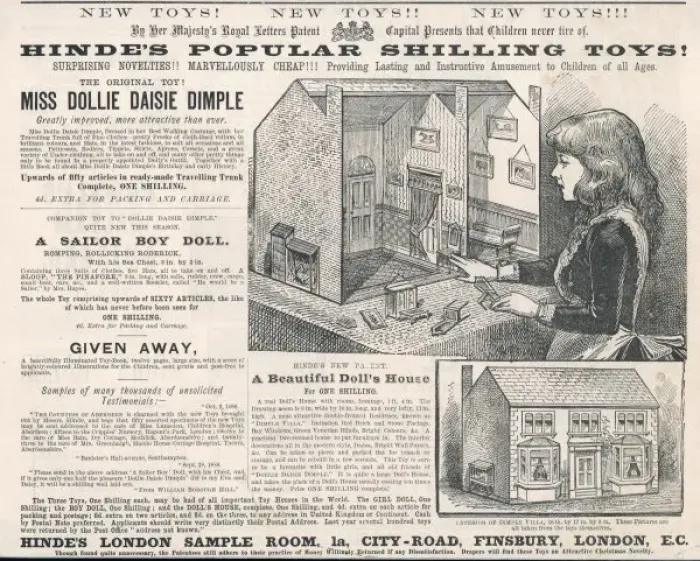 Framed Print : Dolls House Advert / C19 Framed Print : Dolls House Advert / C19