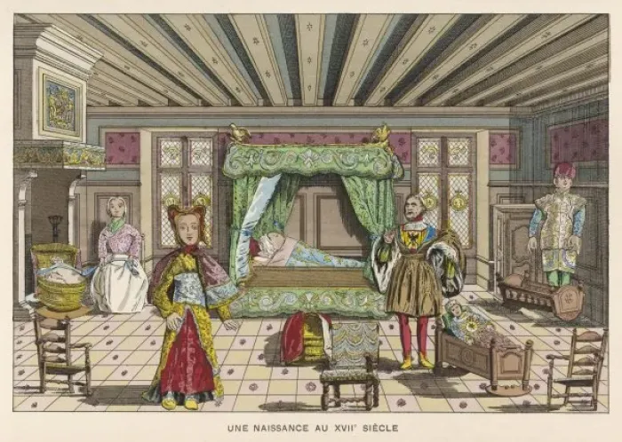 Framed Print : Dolls House Birth 17C