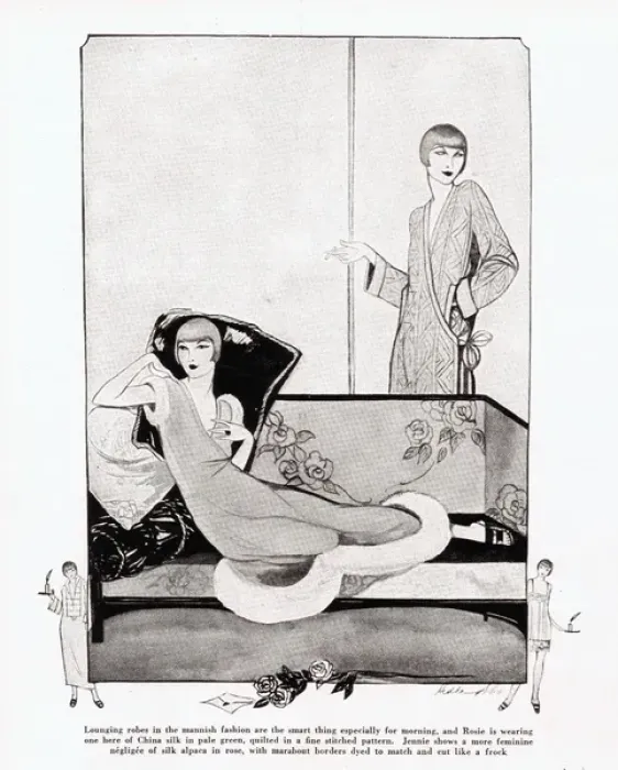 Framed Print : Dolly Sisters in lounging robes from Patou, Spring 1924 Framed Print : Dolly Sisters in lounging robes from Patou, Spring 1924