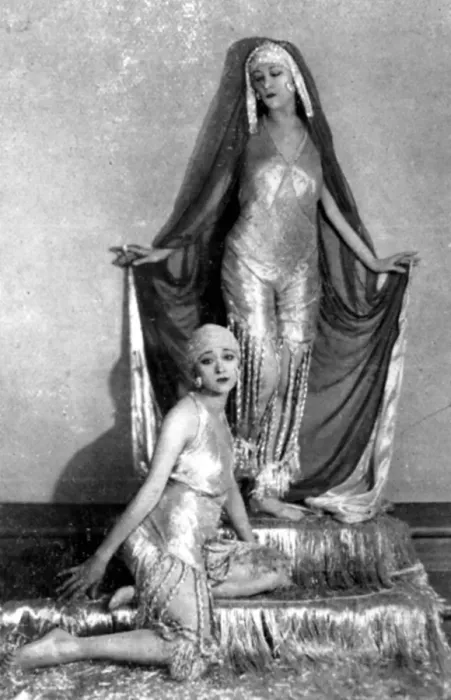 Framed Print : The Dolly Sisters wearing their Persian costumes Framed Print : The Dolly Sisters wearing their Persian costumes