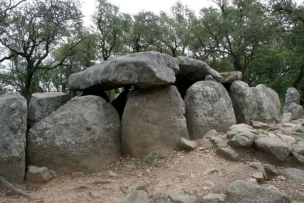 Dolmen of Cova d En Daima. Near Romanya de la Selva. Catal