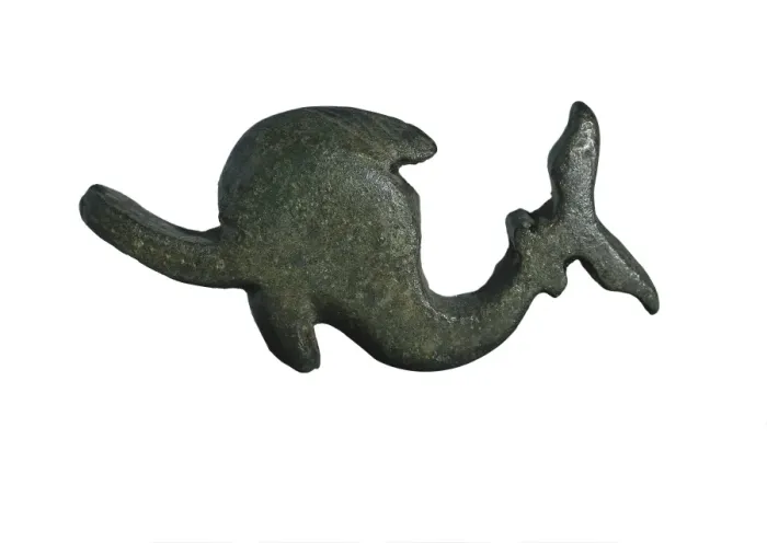 Framed Print : Dolphin. Roman art. Sculpture on bronze. SPAIN Framed Print : Dolphin. Roman art. Sculpture on bronze. SPAIN