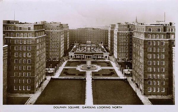 Dolphin Square Gardens, looking North - Pimlico, London