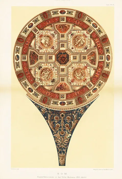 Framed Print : Dome in the Villa Madama, Rome, 16th century Framed Print : Dome in the Villa Madama, Rome, 16th century