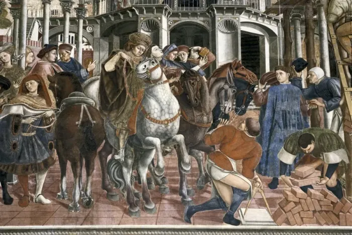 Framed Print : DOMENICO DI BARTOLO (1400-1447). The building Framed Print : DOMENICO DI BARTOLO (1400-1447). The building