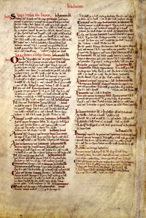 Framed Print : The Domesday Book, Berkshire Framed Print : The Domesday Book, Berkshire