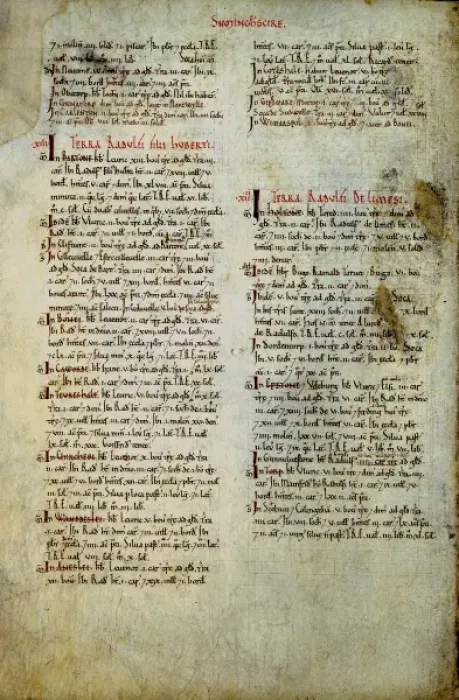 Framed Print : The Domesday Book, Nottinghamshire Framed Print : The Domesday Book, Nottinghamshire