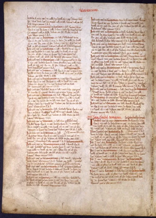 Framed Print : The Domesday Book, Warwickshire Framed Print : The Domesday Book, Warwickshire