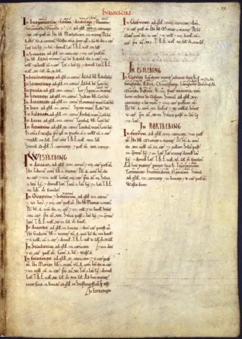 Framed Print : The Domesday Book, Yorkshire Framed Print : The Domesday Book, Yorkshire