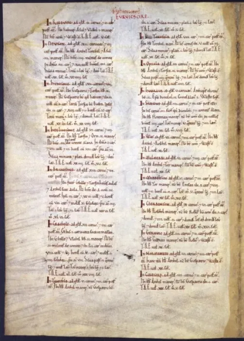Framed Print : The Domesday Book, Yorkshire Framed Print : The Domesday Book, Yorkshire