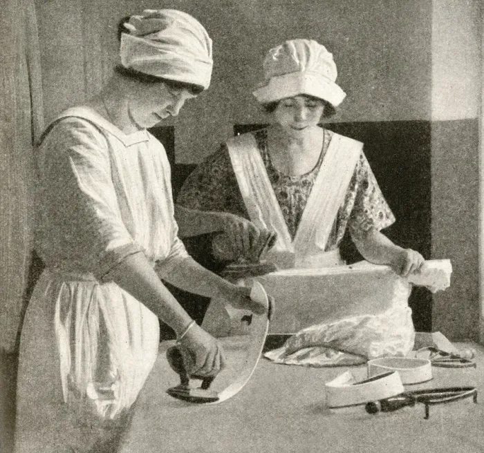 Framed Print : Domestic science at a girls English public school Framed Print : Domestic science at a girls English public school