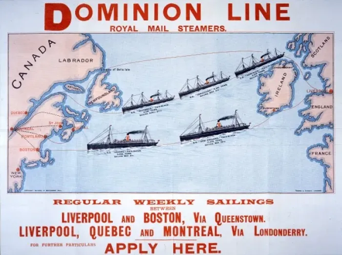 Framed Print : Dominion Line steamers Framed Print : Dominion Line steamers