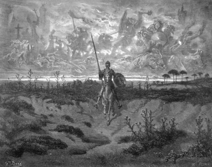 Framed Print : Don Quixote on horseback Framed Print : Don Quixote on horseback