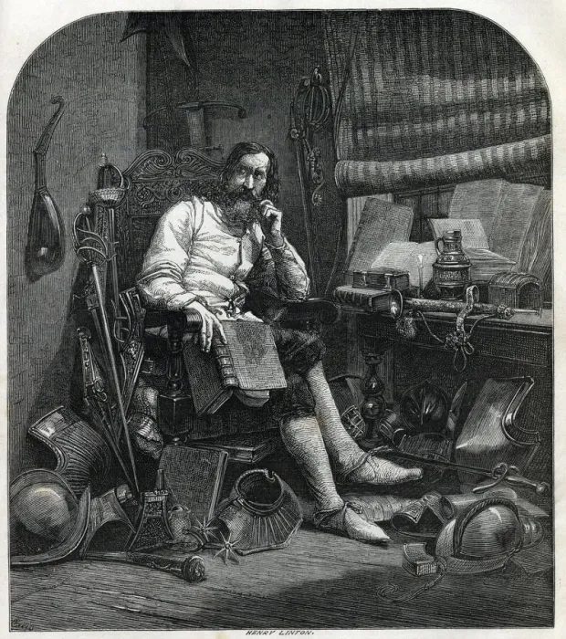 Framed Print : Don Quixote in His Study Framed Print : Don Quixote in His Study