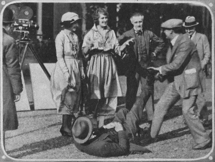 Framed Print : Donald Crisp filming The Princess of New York (1921) Framed Print : Donald Crisp filming The Princess of New York (1921)
